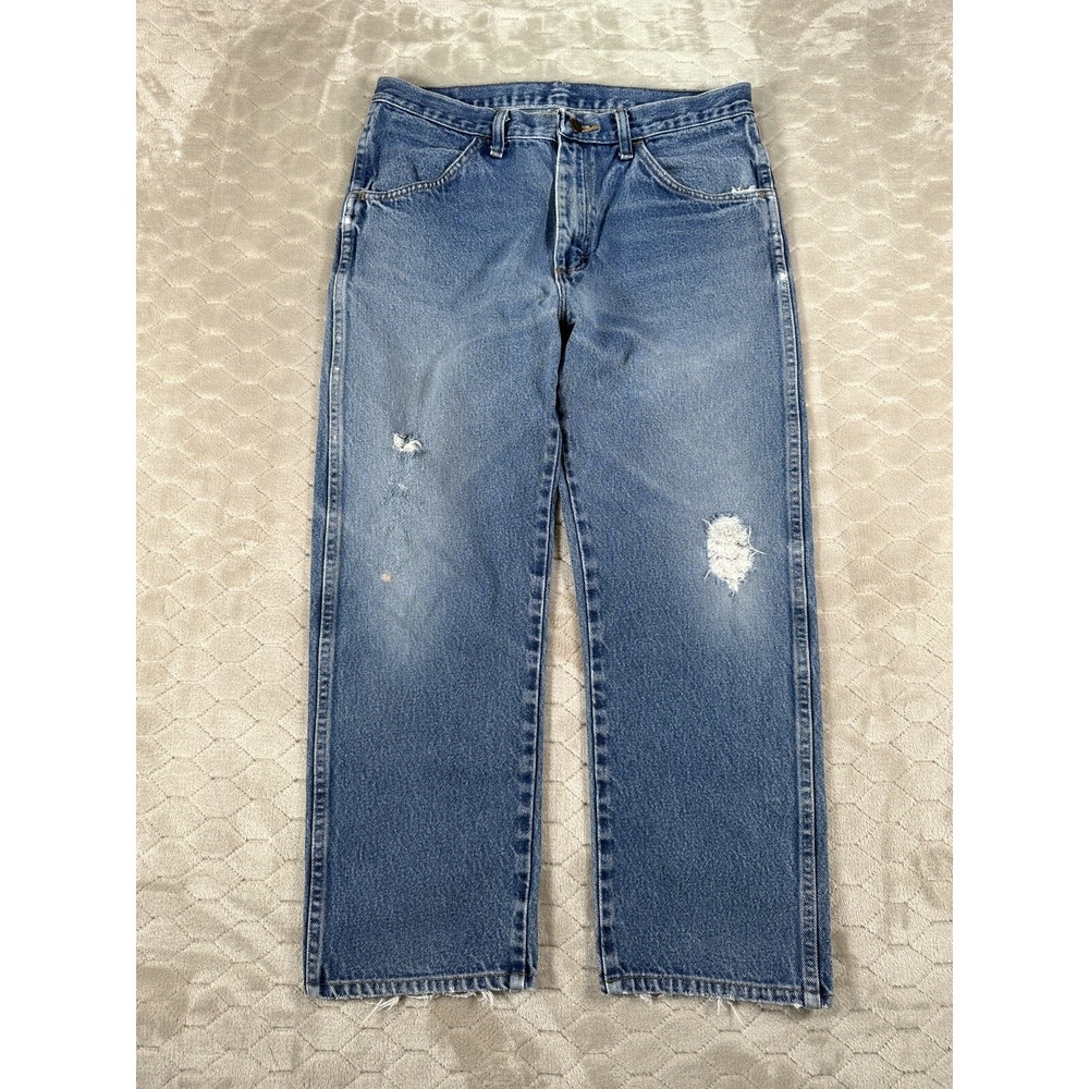 VTG 80s 90s Rustler 87619PW Regular Fit Straight Leg Jeans - Tag 33x30 Fit 32x25